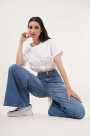 Wide-Leg High-Rise Jeans