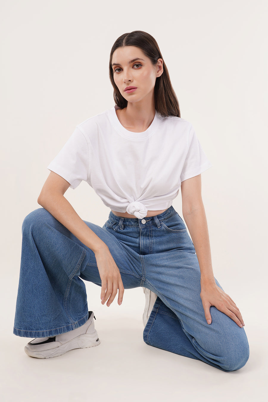 Wide-Leg High-Rise Jeans
