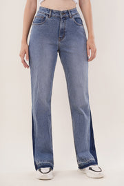 Contrast Flare Jeans