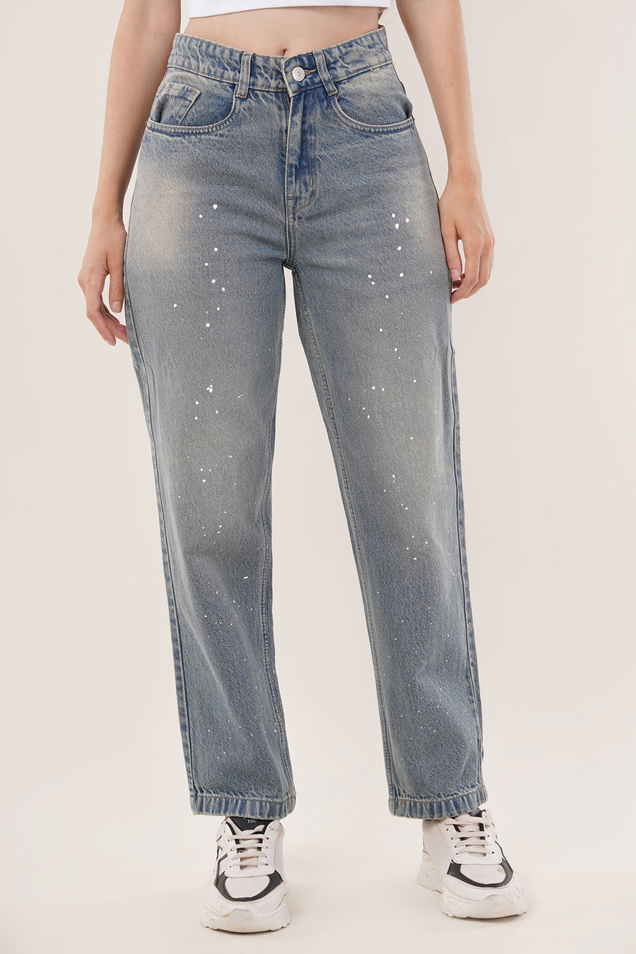 Speckled Straight fit Jeans
