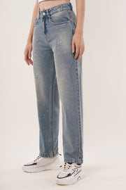 Speckled Straight fit Jeans
