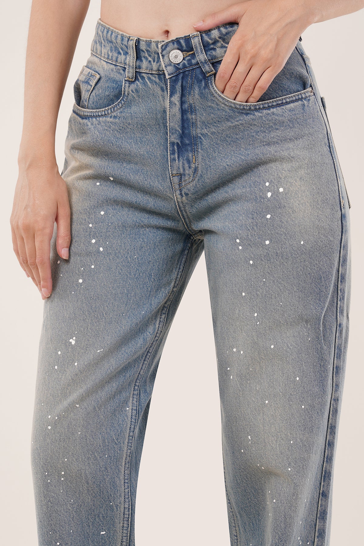 Speckled Straight fit Jeans