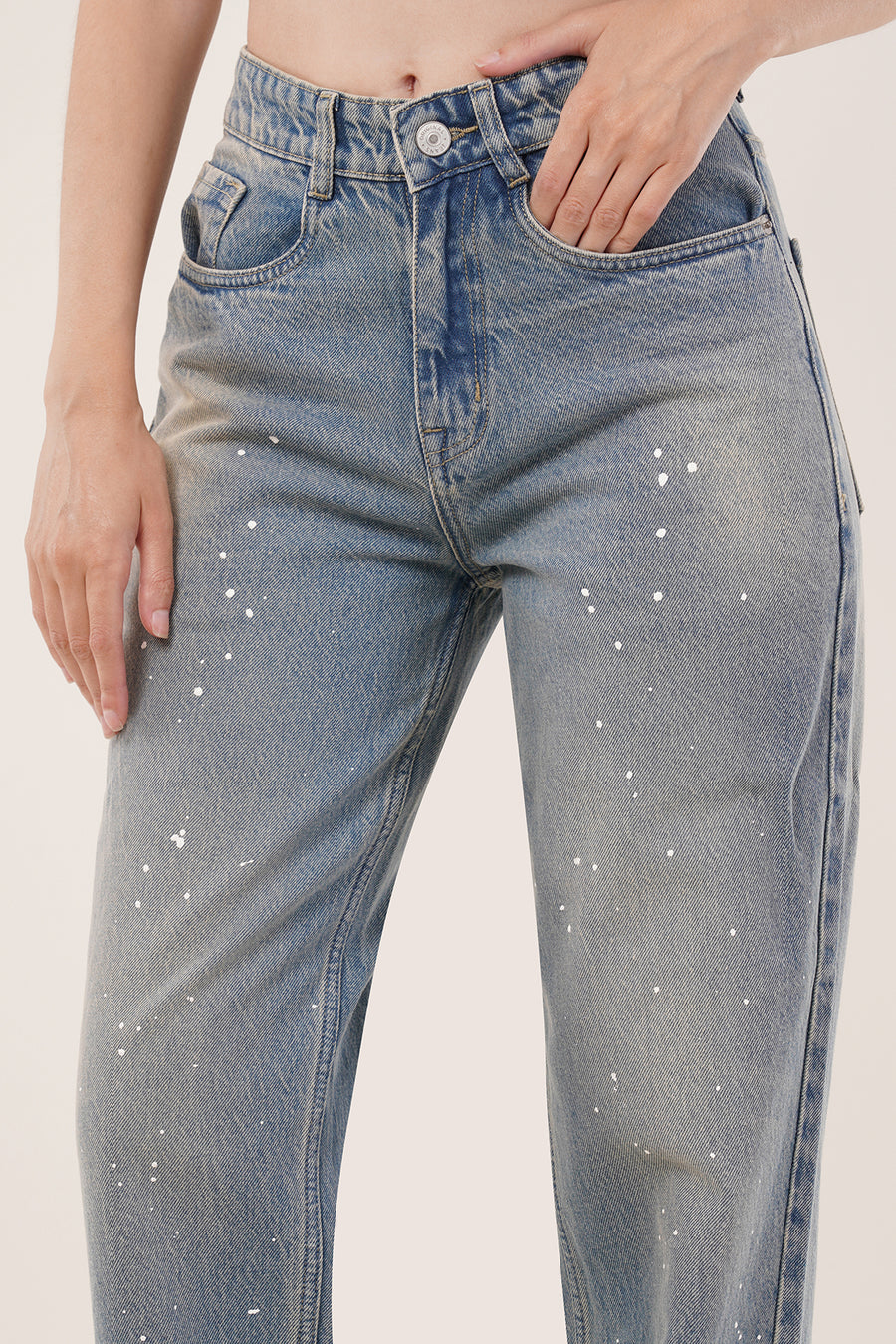 Speckled Straight fit Jeans
