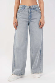 Wide-Leg Mid-Rise Jeans