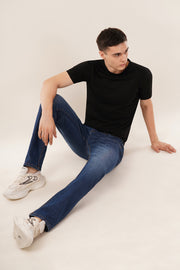 Straight Slim-Fit Jeans Indigo Blue