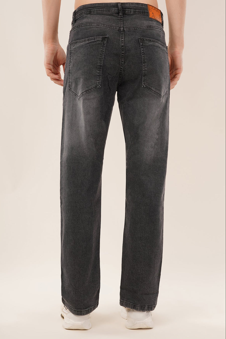 Relaxed Straight-Fit Jeans Charcoal Grey