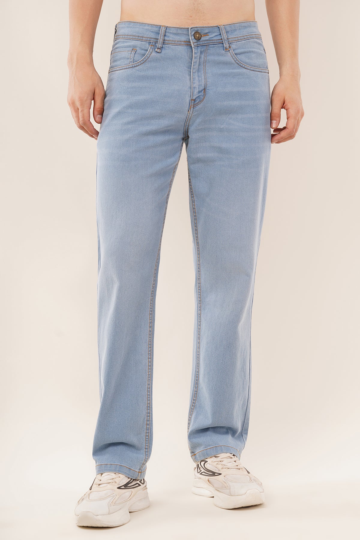 Relaxed Straight-Fit Jeans-Light Ice Blue