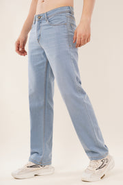 Relaxed Straight-Fit Jeans-Light Ice Blue
