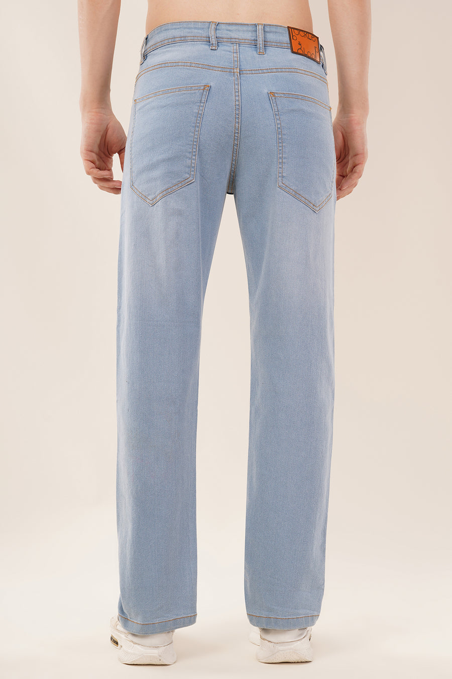 Relaxed Straight-Fit Jeans-Light Ice Blue