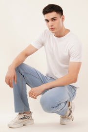 Relaxed Straight-Fit Jeans-Light Ice Blue