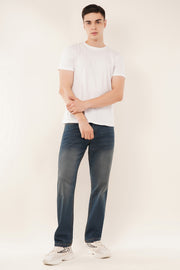 Relaxed Straight-Fit Jeans-Mid Blue